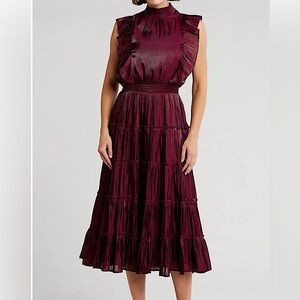 Grey Collective Midi Dress with Mock Neck